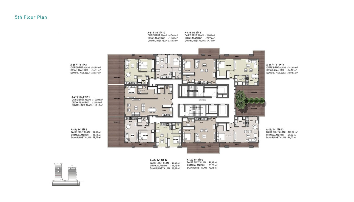 High-end Apartments in Istanbul Kağıthane with Rental Guarantee - 31344
