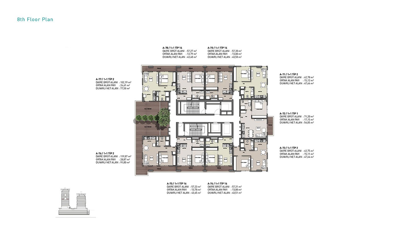 High-end Apartments in Istanbul Kağıthane with Rental Guarantee - 31347