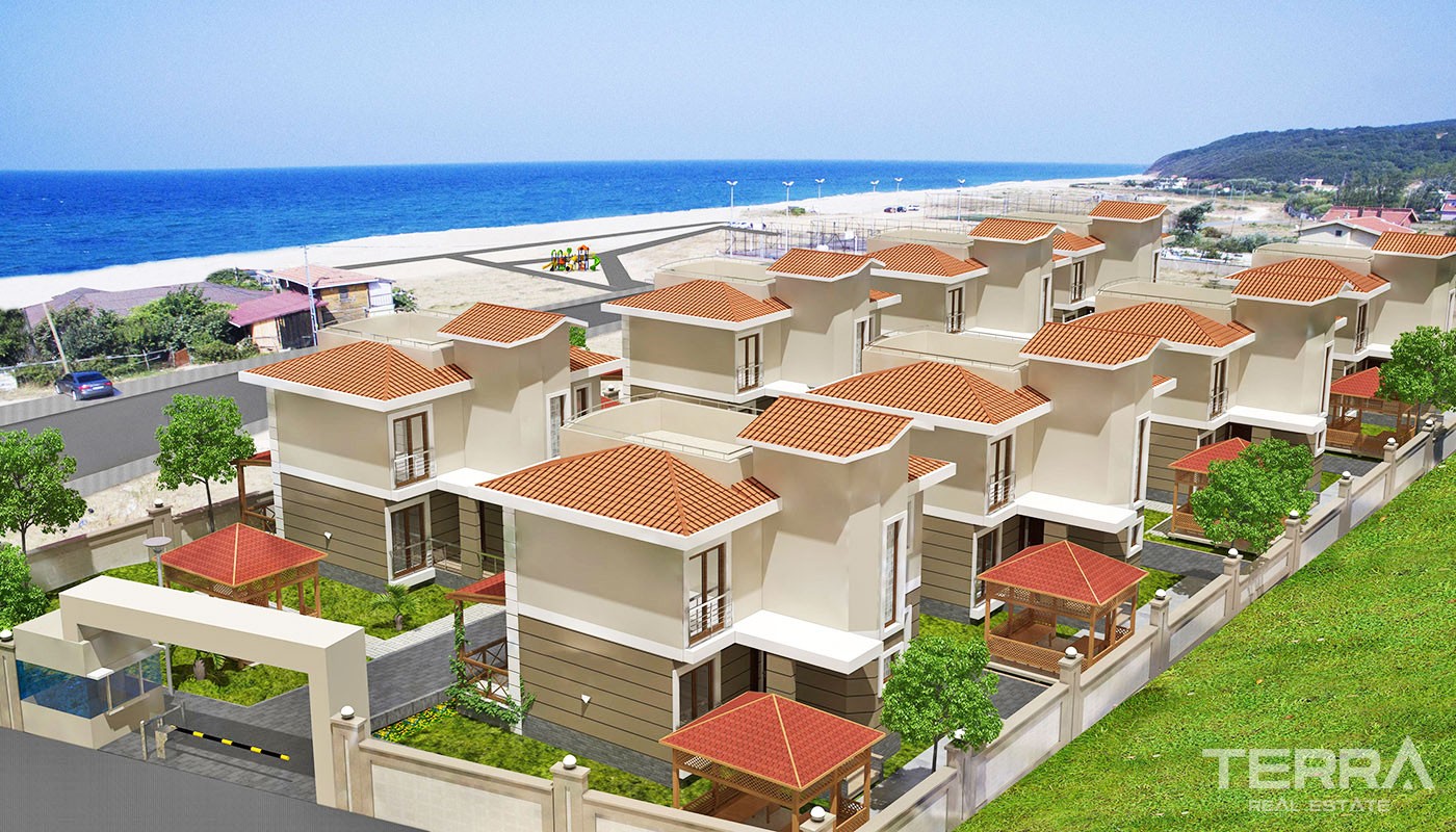Panoramic Sea View Villas in Istanbul Çatalca 100 m from the Beach - 31407