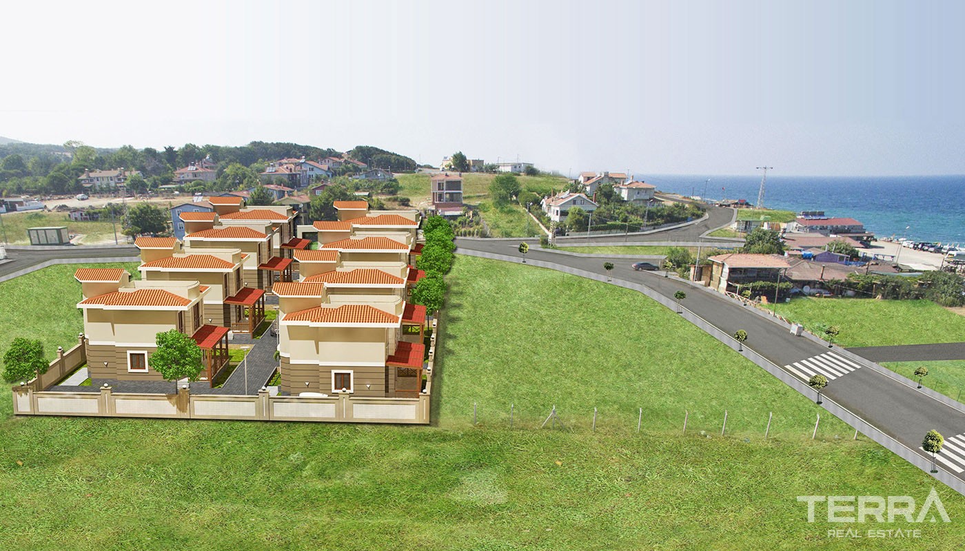 Panoramic Sea View Villas in Istanbul Çatalca 100 m from the Beach - 31408