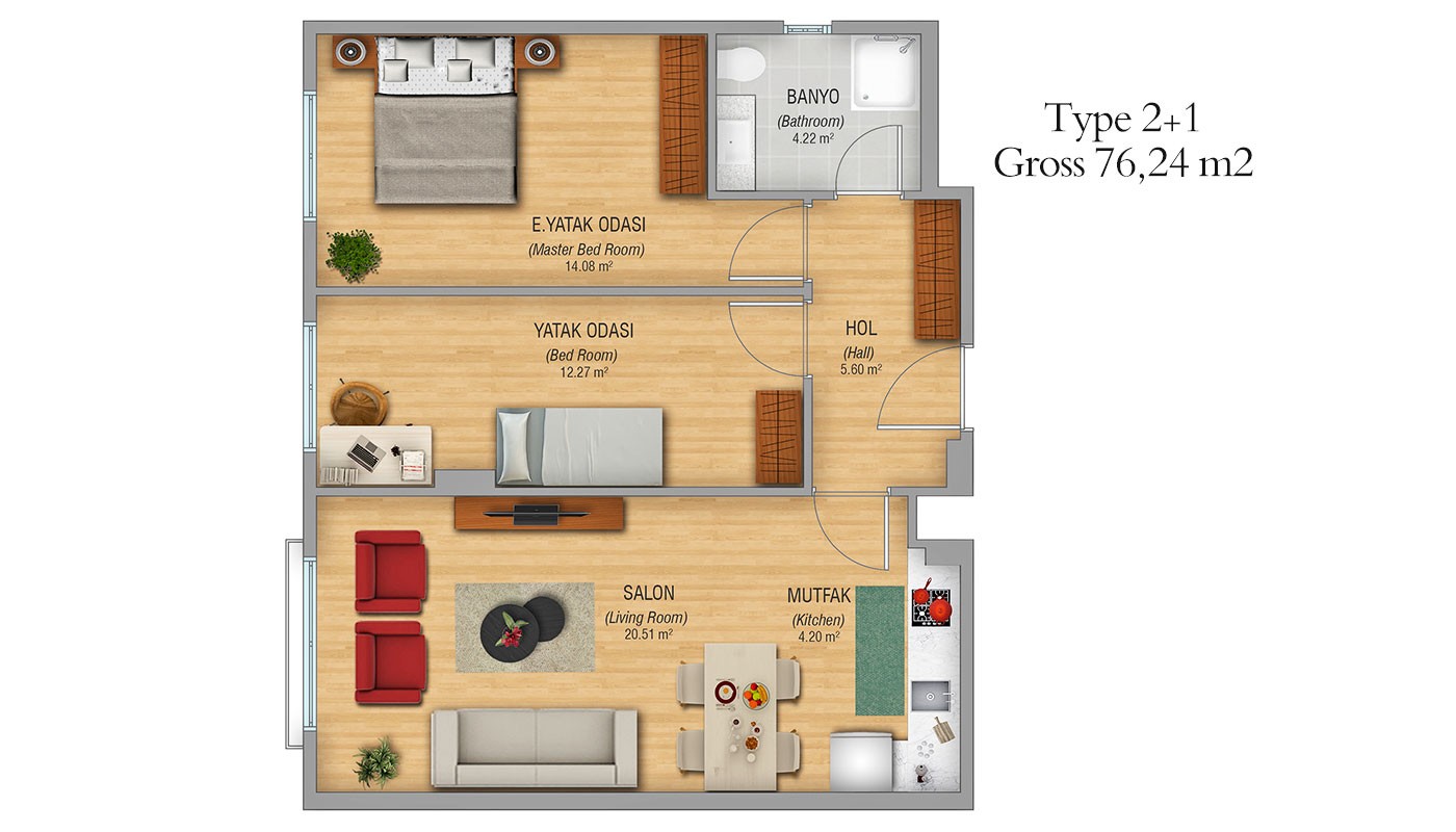 Küçükçekmece Lake View Apartments for Sale in Istanbul near E-5 Road - 31452