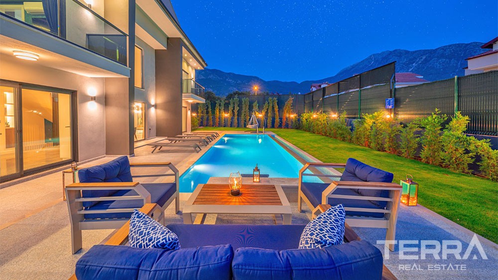 Luxury Detached Villa in Fethiye Ovacık with Private Garden and Pool - 31674