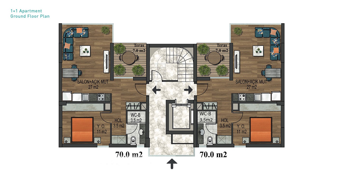 New Antalya Apartments in Premium Park Residence, Konyaaltı - 31690