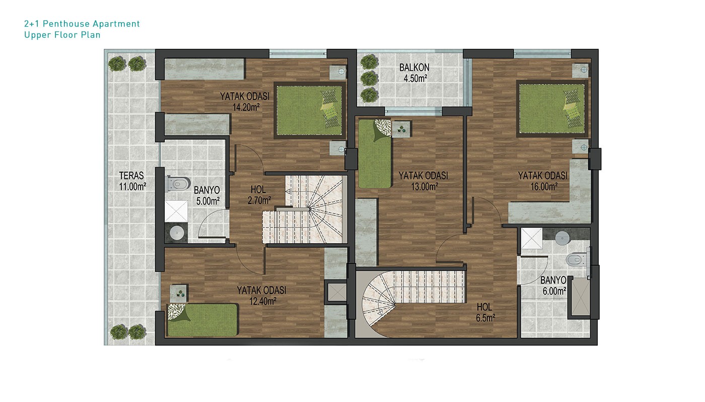 New Antalya Apartments in Premium Park Residence, Konyaaltı - 31691