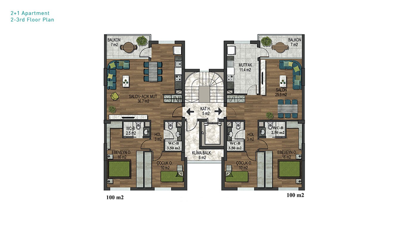 New Antalya Apartments in Premium Park Residence, Konyaaltı - 31693