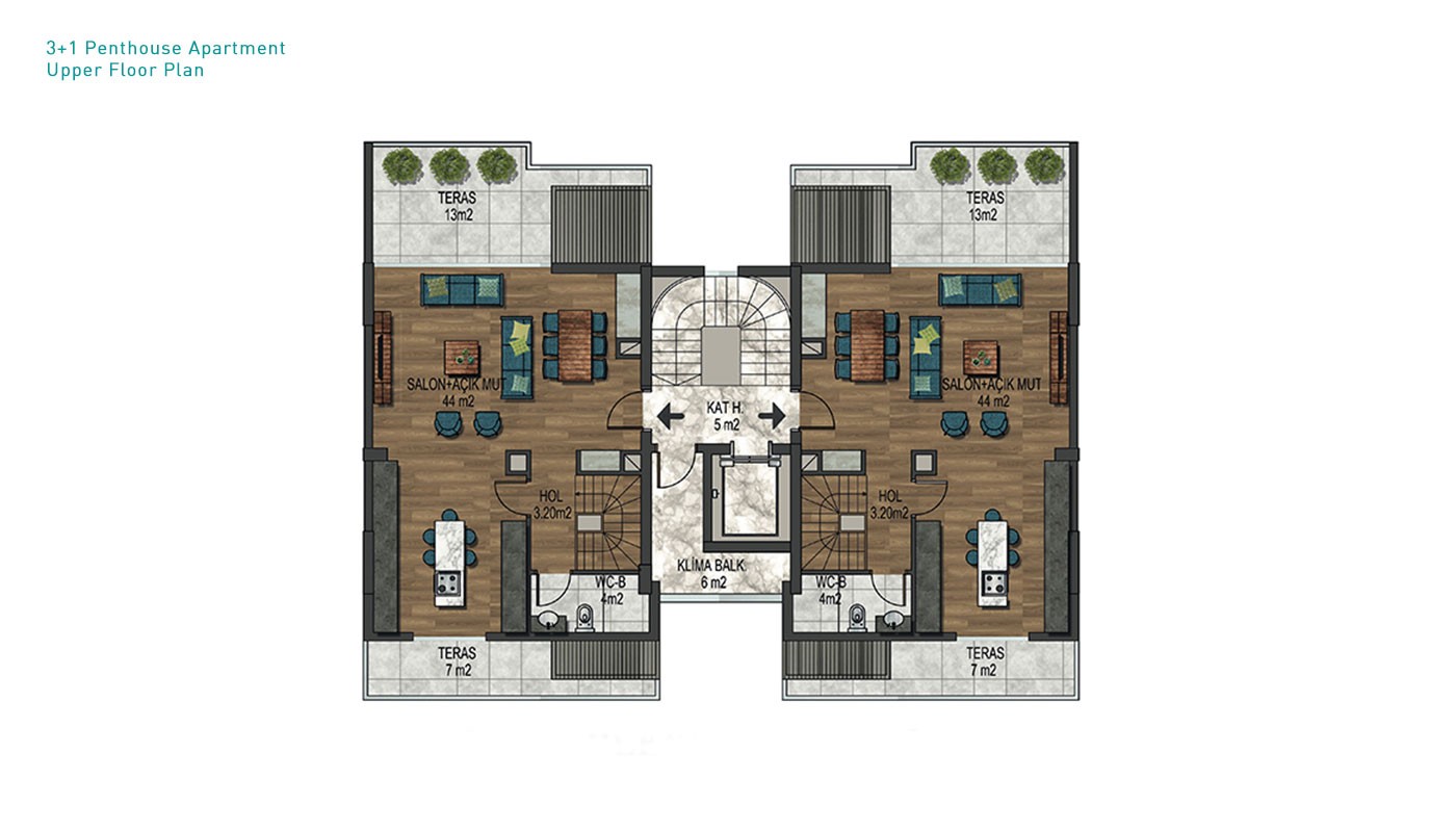 New Antalya Apartments in Premium Park Residence, Konyaaltı - 31694