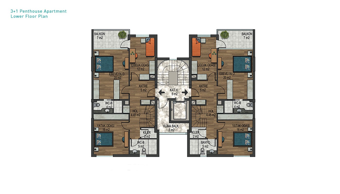 New Antalya Apartments in Premium Park Residence, Konyaaltı - 31695