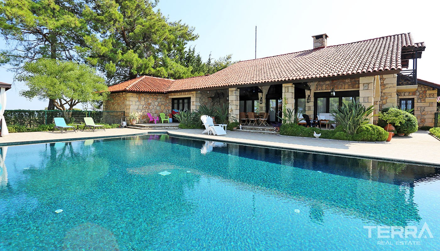 Exclusive Stone House for Sale in Antalya Aksu with Large Farming Plot - 31719