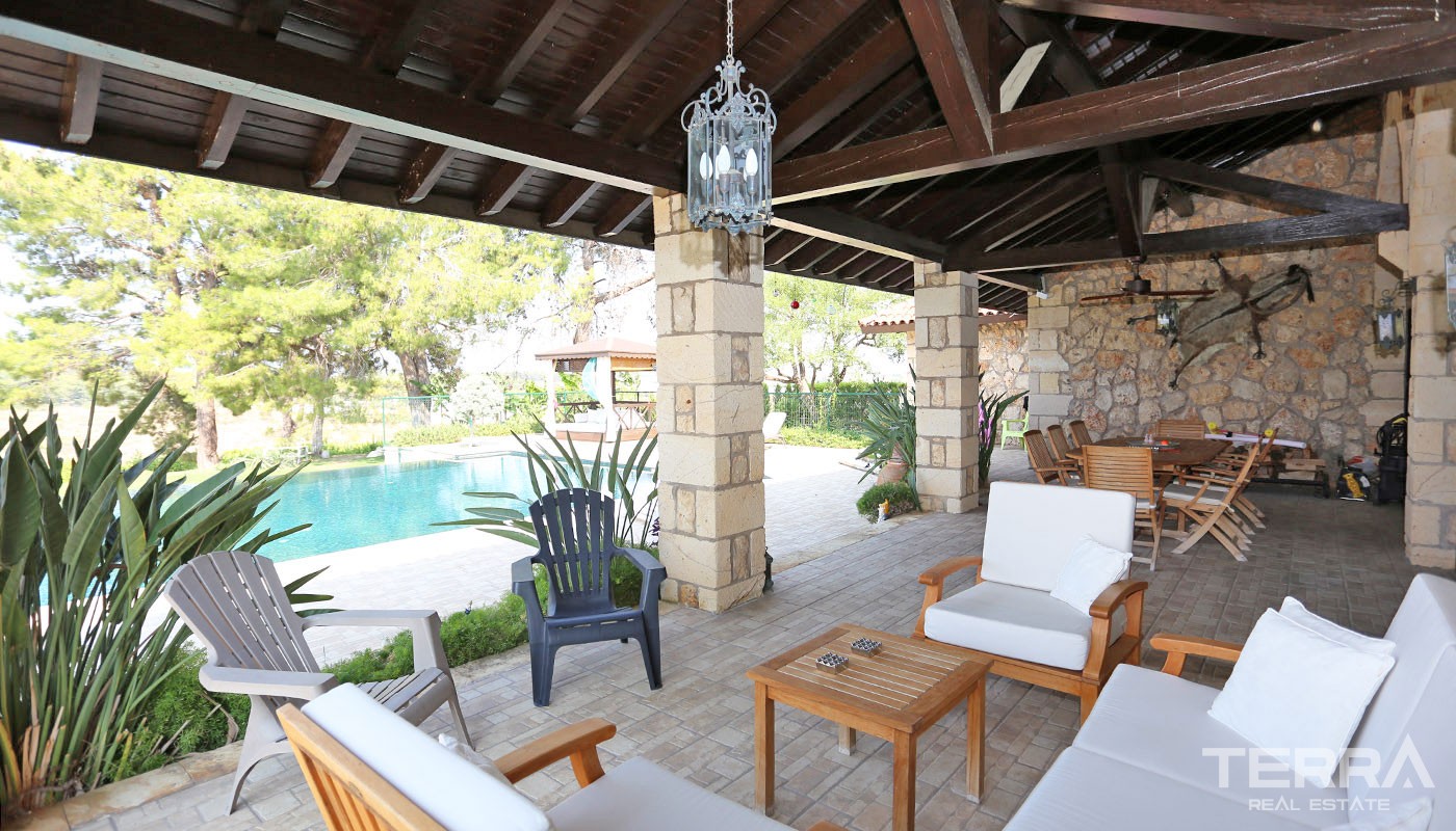 Exclusive Stone House for Sale in Antalya Aksu with Large Farming Plot - 31720