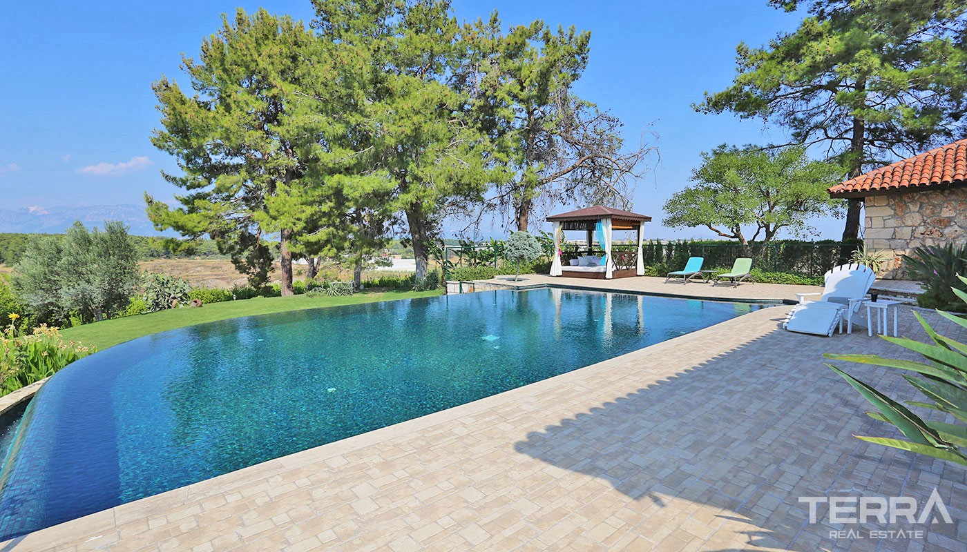Exclusive Stone House for Sale in Antalya Aksu with Large Farming Plot - 31721