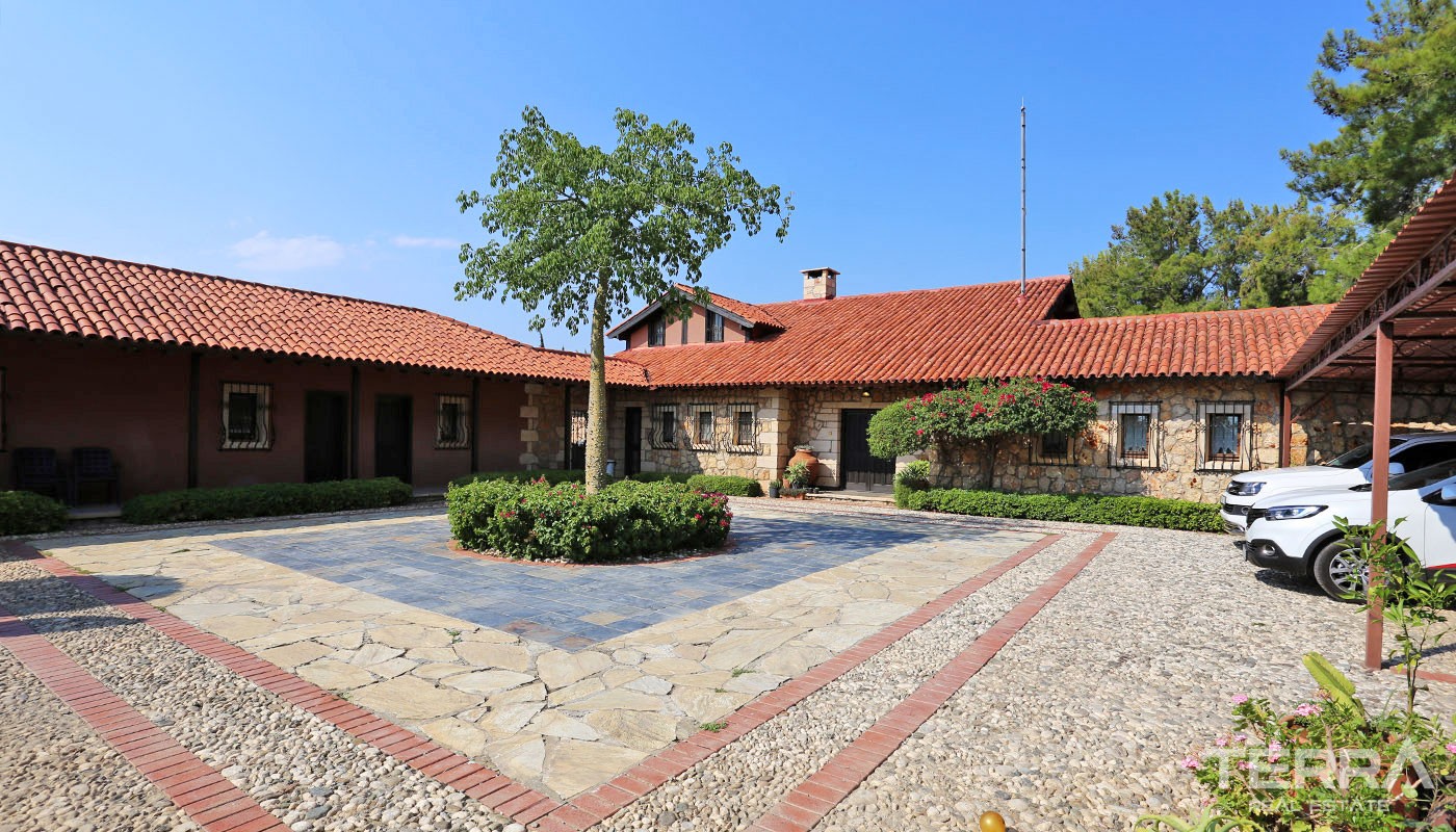 Exclusive Stone House for Sale in Antalya Aksu with Large Farming Plot - 31725