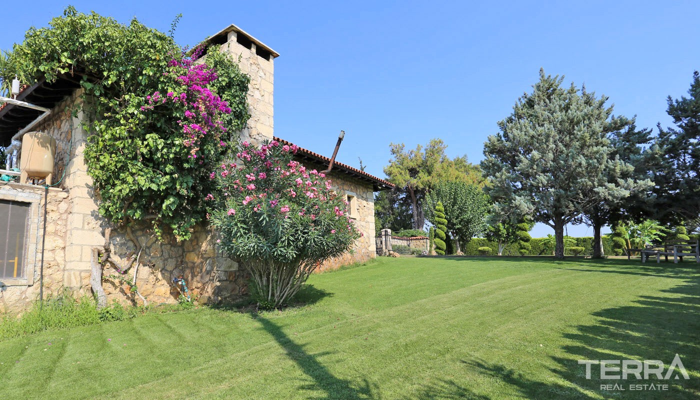 Exclusive Stone House for Sale in Antalya Aksu with Large Farming Plot - 31730