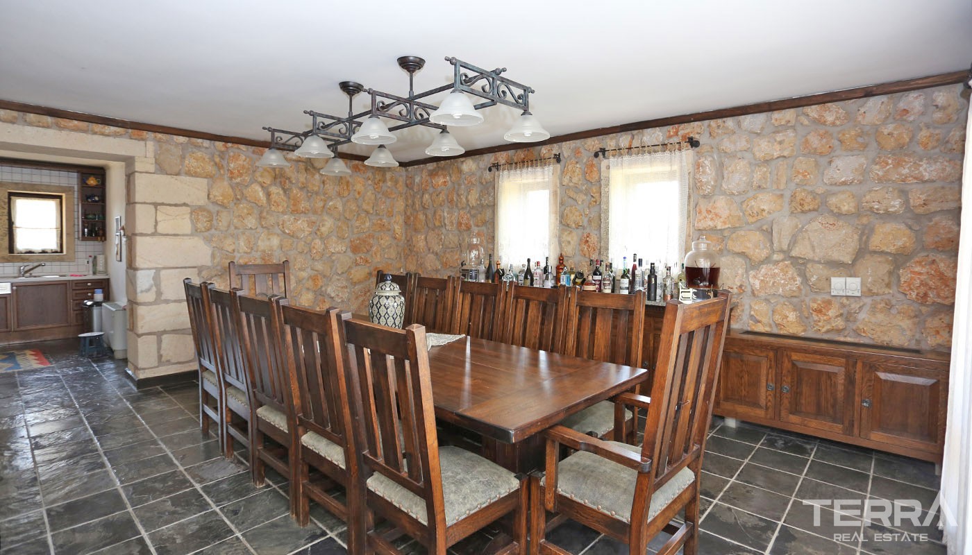 Exclusive Stone House for Sale in Antalya Aksu with Large Farming Plot - 31744
