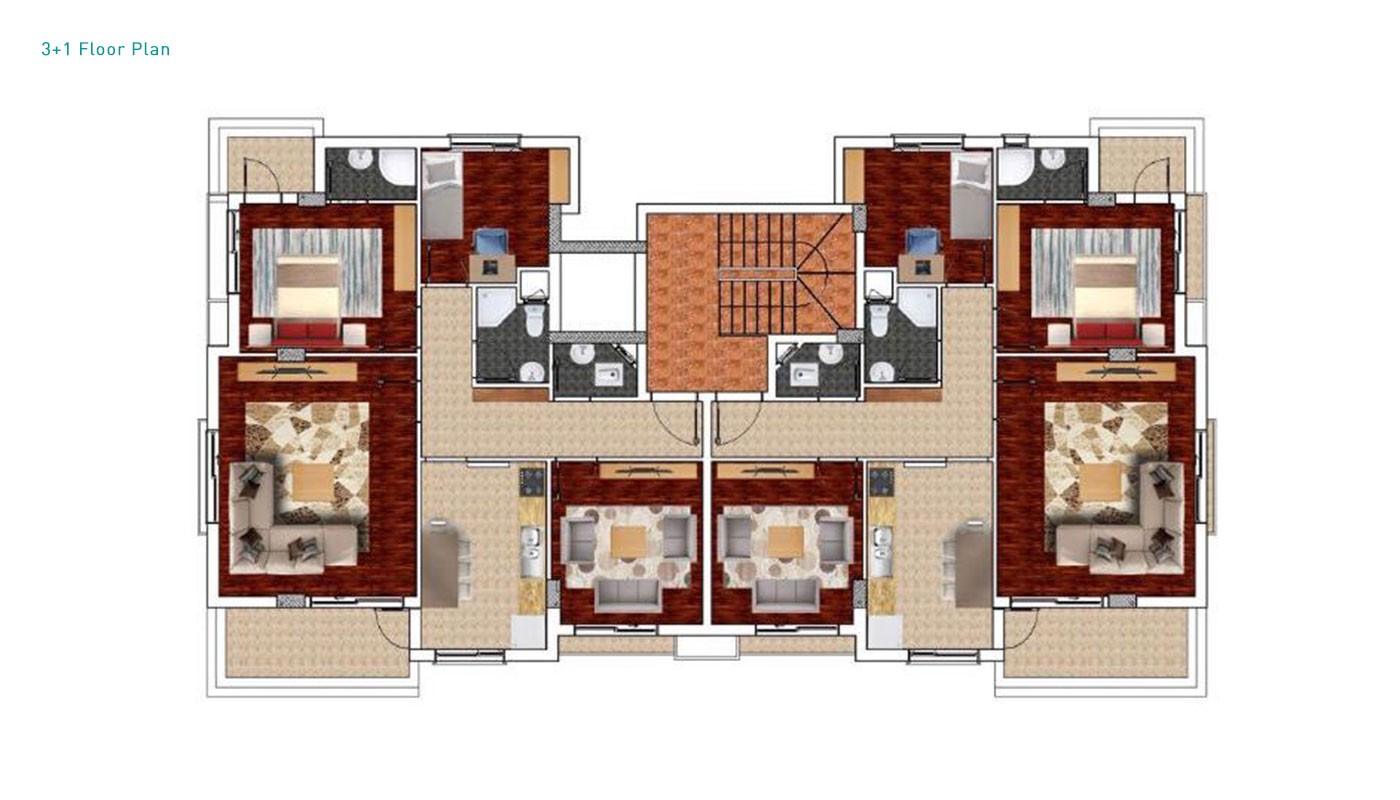 New Antalya Apartments Located in Kepez with Rich Social Facilities - 31796