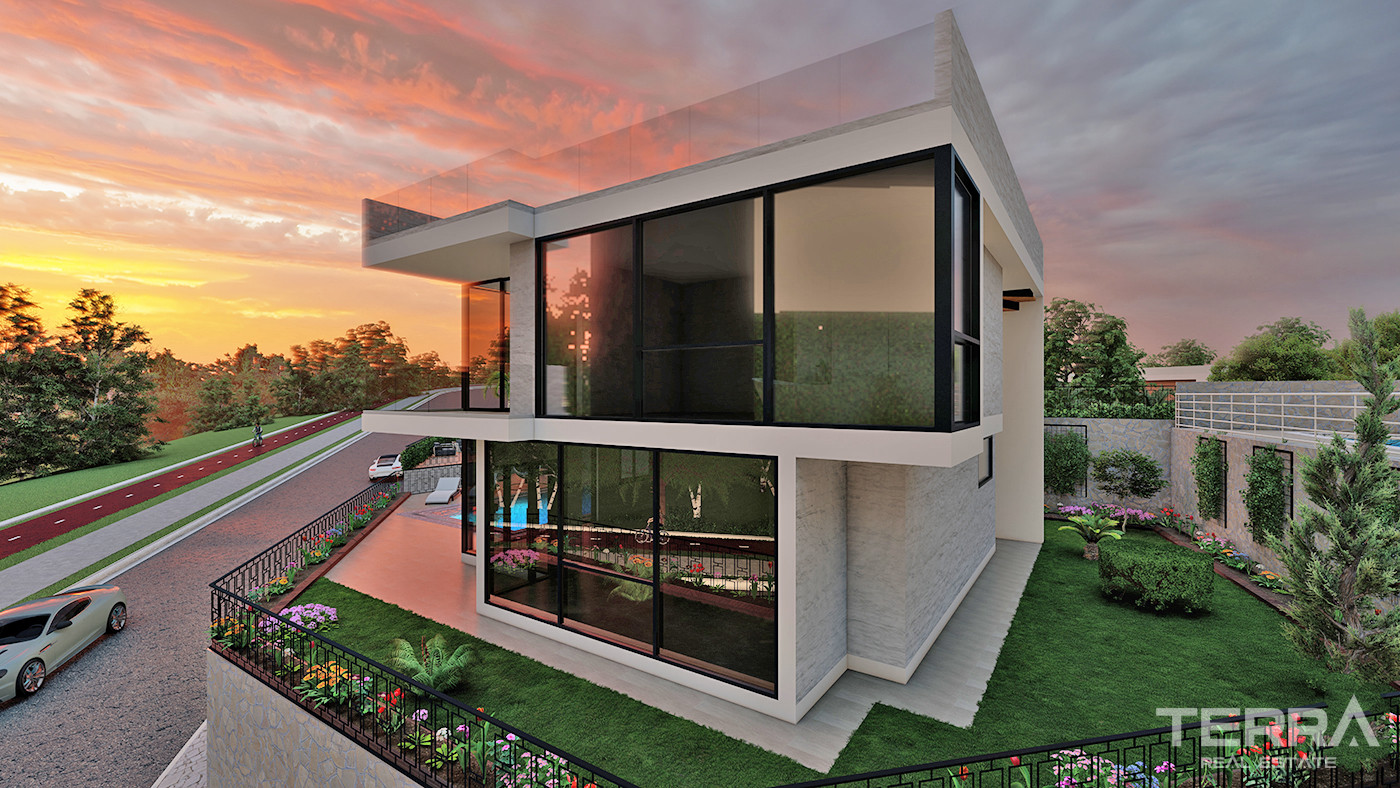 Panoramic Sea View Detached House in Alanya Tepe With Private Pool - 55646