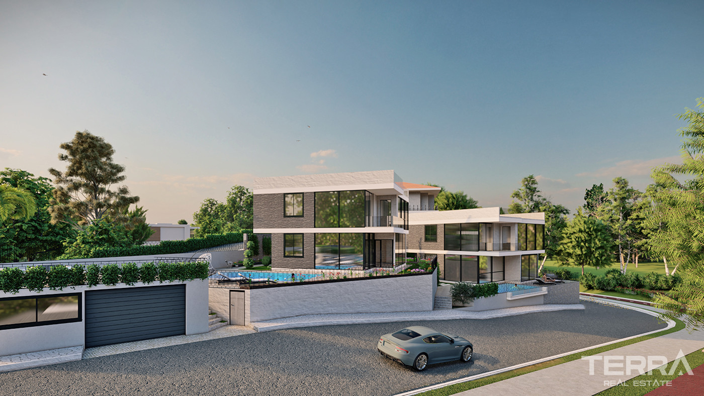 Panoramic Sea View Detached House in Alanya Tepe With Private Pool - 55647