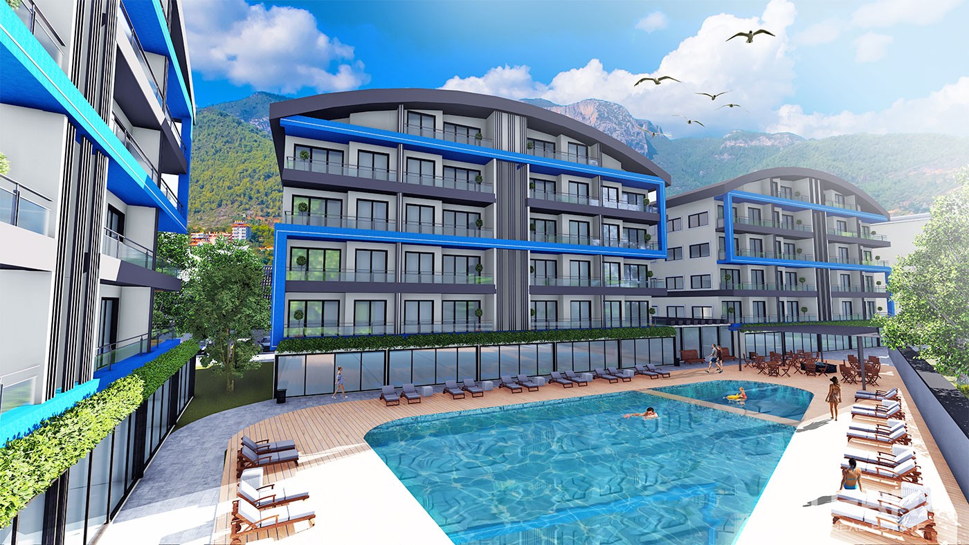 Rimelige leiligheter til salgs i et luksuriøst område i Oba Alanya - 31897