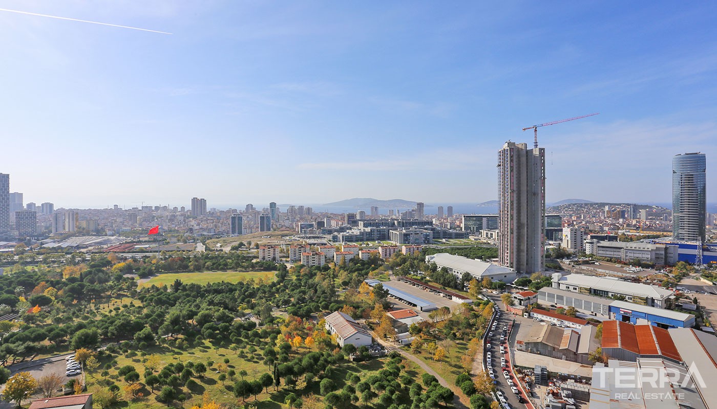 Istanbul New Apartments for Sale with Sea and Island Views in Kartal - 32072