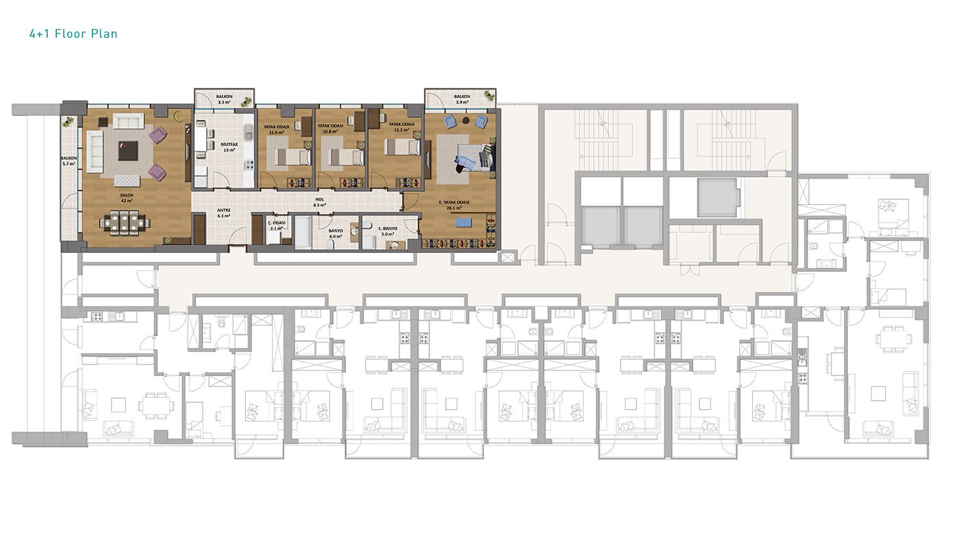 Istanbul New Apartments for Sale with Sea and Island Views in Kartal - 32113