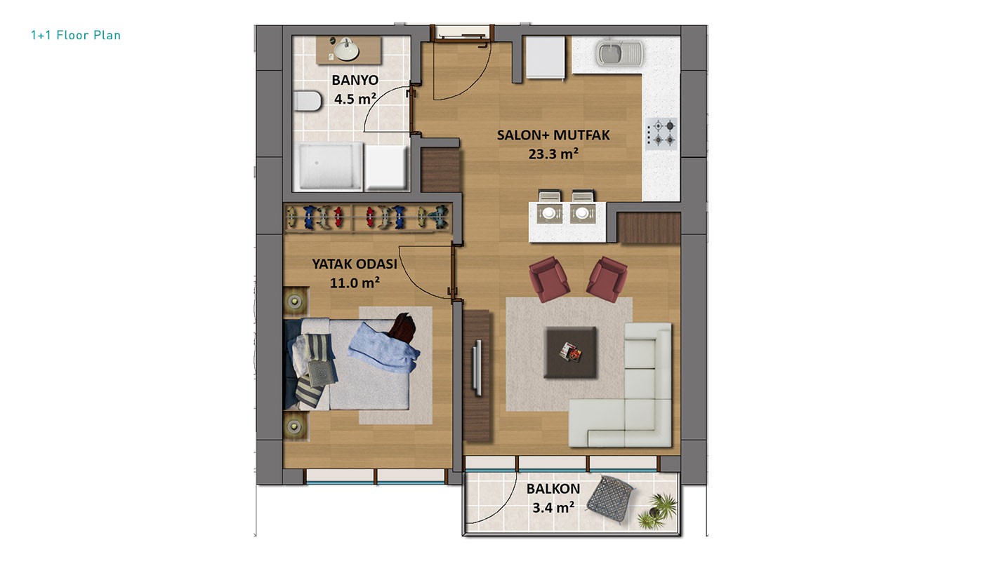 Istanbul New Apartments for Sale with Sea and Island Views in Kartal - 32114
