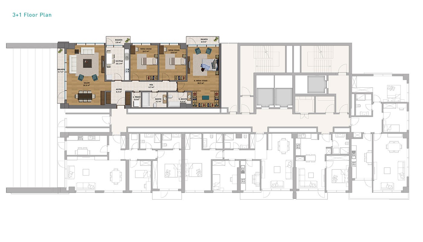 Istanbul New Apartments for Sale with Sea and Island Views in Kartal - 32124