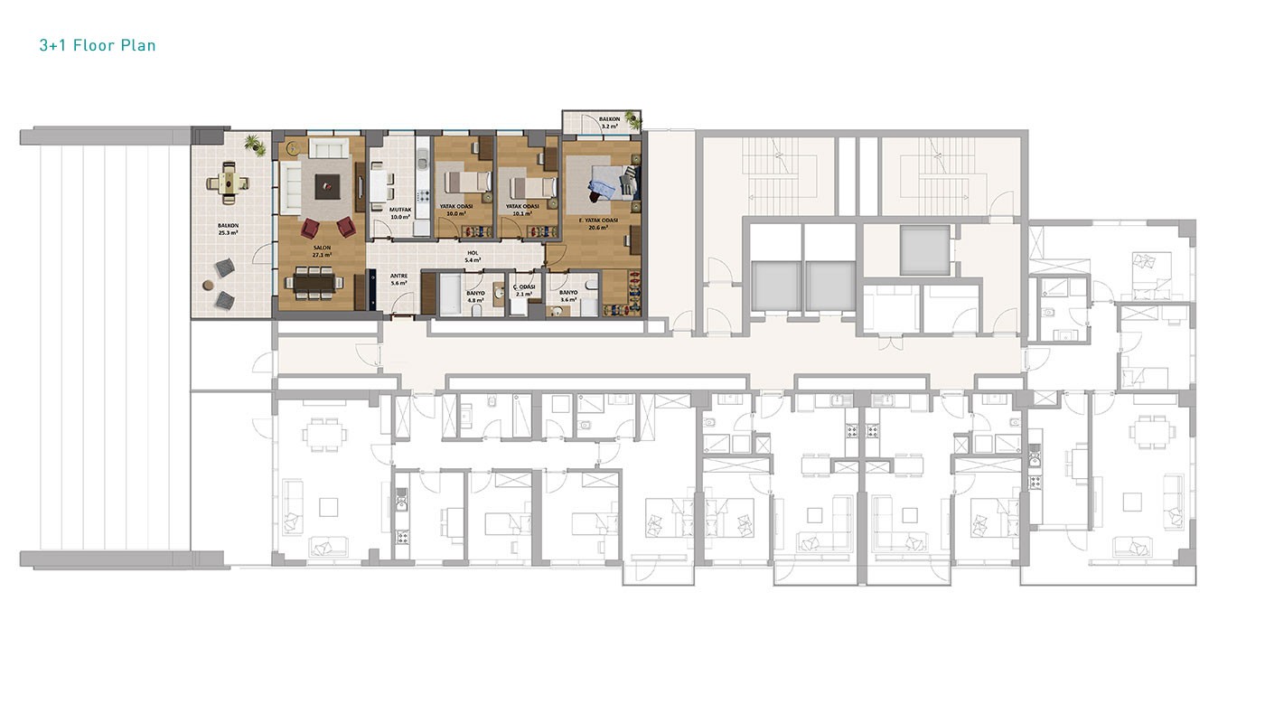 Istanbul New Apartments for Sale with Sea and Island Views in Kartal - 32125