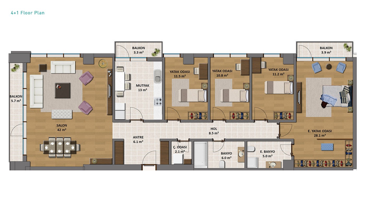 Istanbul New Apartments for Sale with Sea and Island Views in Kartal - 32126