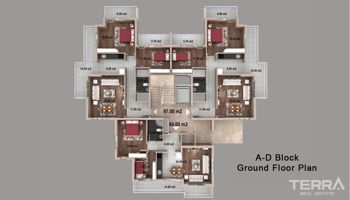 Bargain Apartments Located in Kepez Antalya Close to All Amenities - 33004