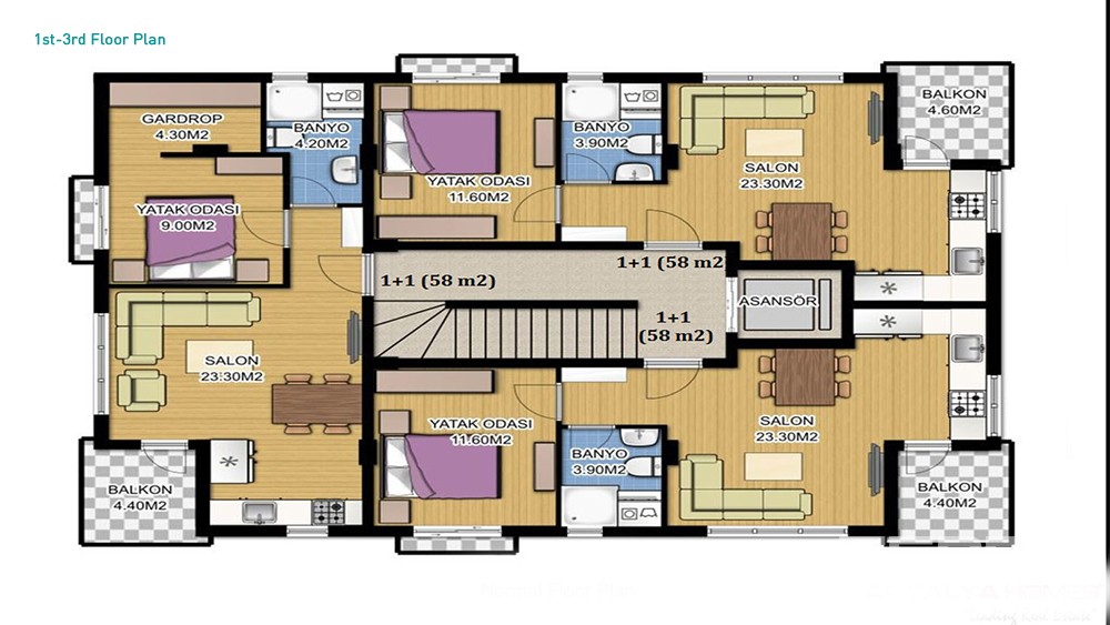 Key-ready Apartments in Antalya Konyaaltı near All Amenities - 33274
