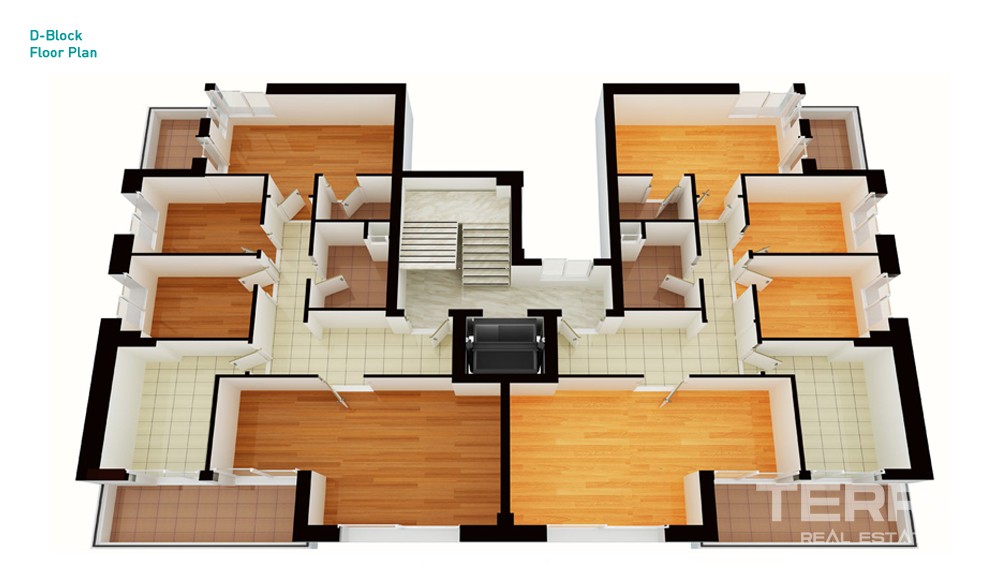 Antalya Flats in Atlantis City Homes 850 m to Konyaaltı Beach - 33319