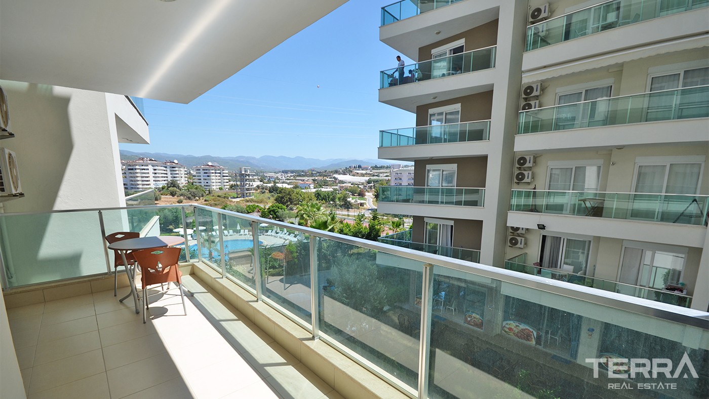 One Bedroom Apartment With Swimming Pool View in Avsallar Alanya - 33786