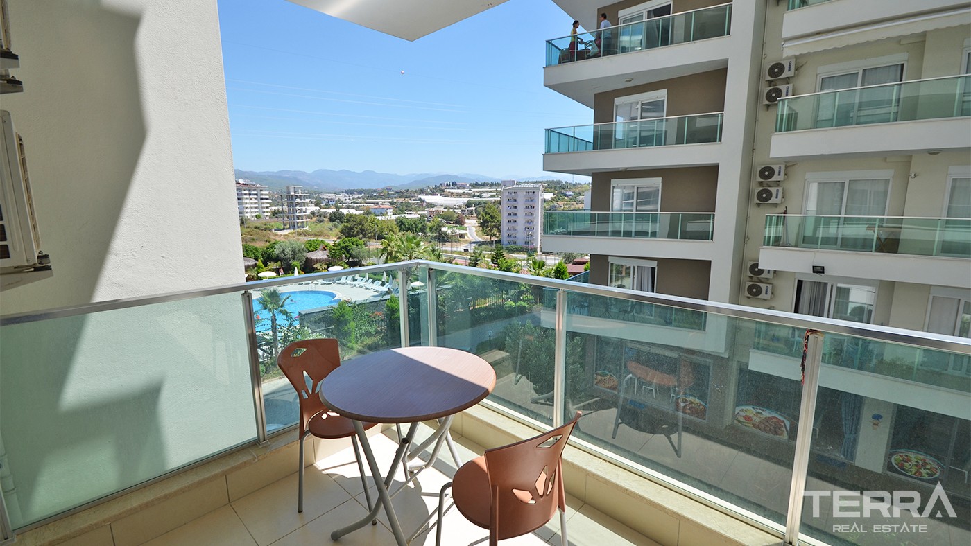One Bedroom Apartment With Swimming Pool View in Avsallar Alanya - 33787