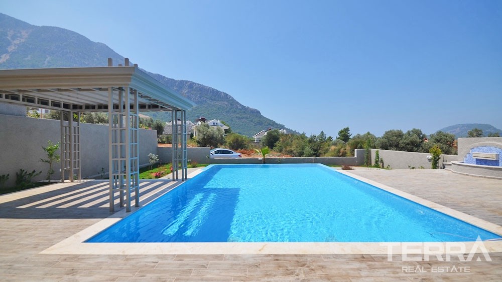Modern Detached Villa with Private Pool for Sale in Fethiye Ovacık - 33900