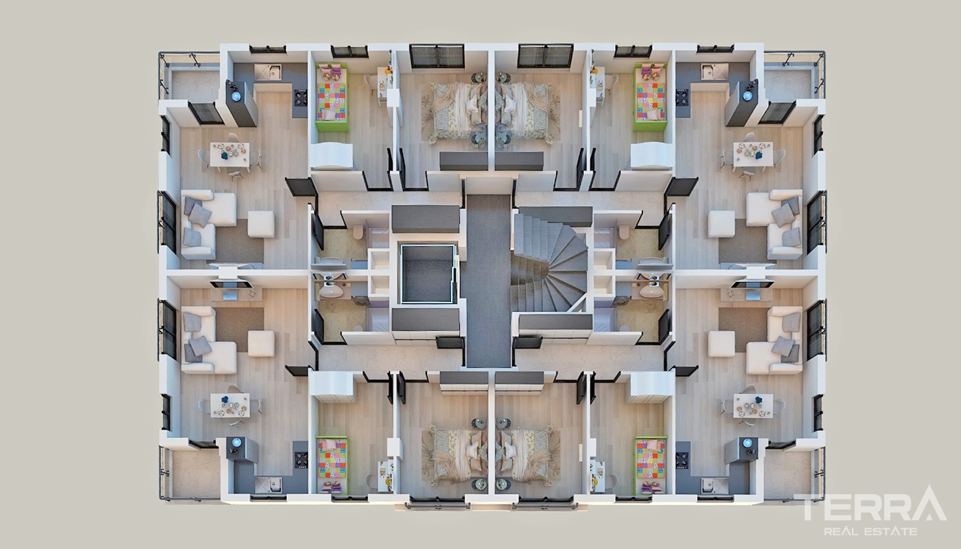 New Antalya Flats for Sale with Prime Location in Konyaaltı - 34500