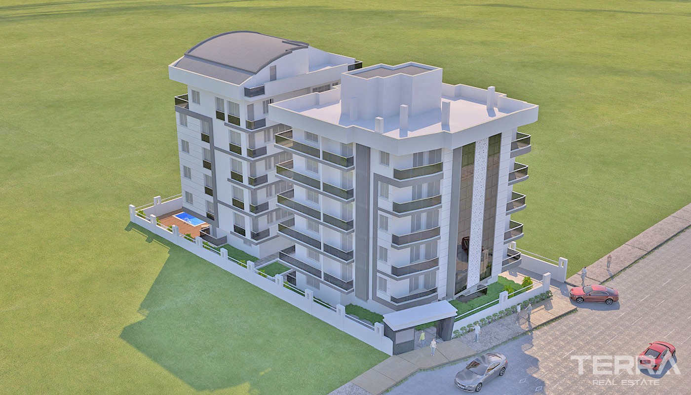 Appartements Modernes à 800 m de la Mer à Antalya Avenue d'Işıklar - 34652