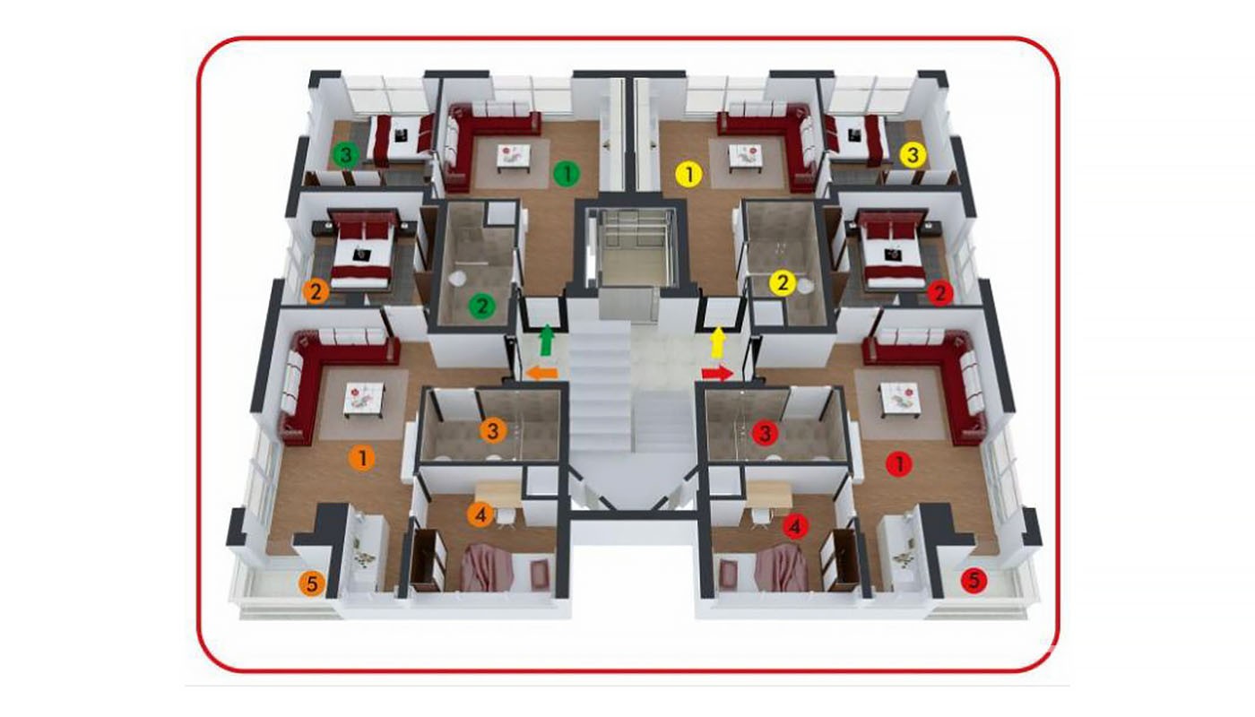 Appartements Modernes à 800 m de la Mer à Antalya Avenue d'Işıklar - 34658