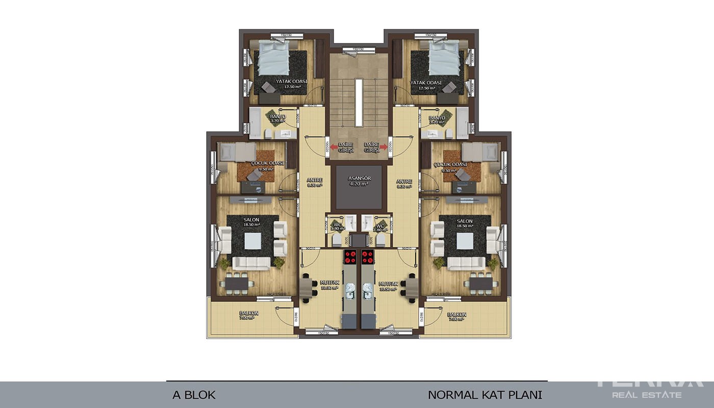 Bargain Apartments for Sale in Antalya Kepez near Amenities - 34760