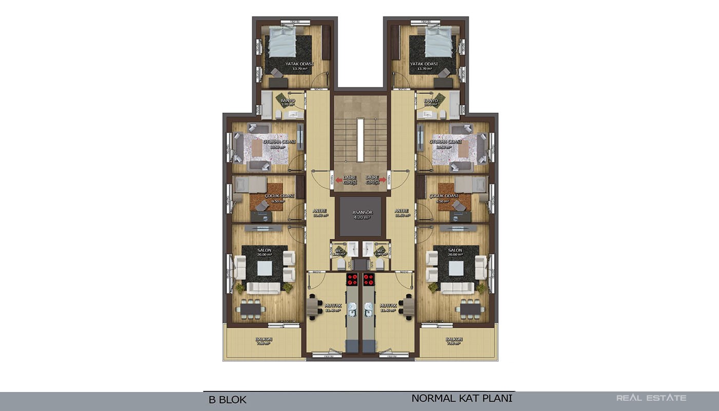 Bargain Apartments for Sale in Antalya Kepez near Amenities - 34763