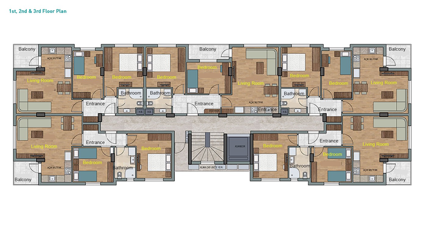 Comfortable Apartments with Rich Facilities in Antalya Konyaaltı - 34802