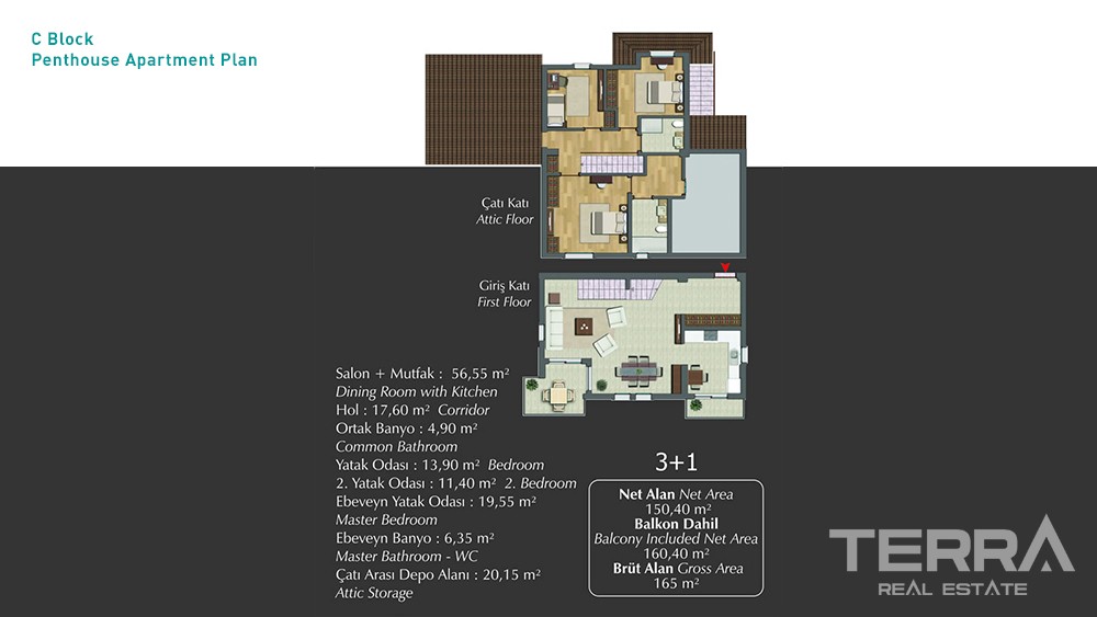 Appartements d’Exception à Taşyaka Fethiye Proches des Commerces - 35127