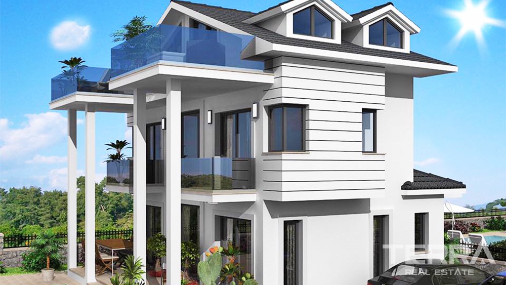 New Villa with Spacious Interiors and Private Pool in Fethiye Ovacık - 35134