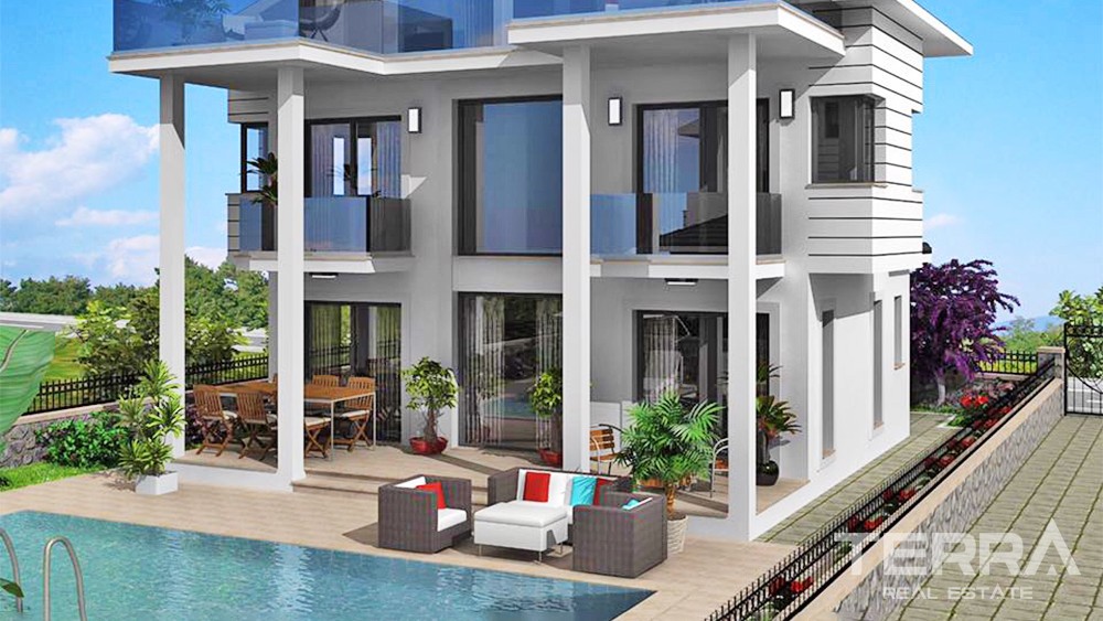 New Villa with Spacious Interiors and Private Pool in Fethiye Ovacık - 35135