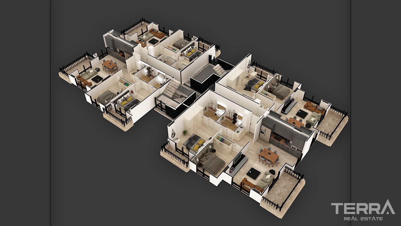 Modern Apartments Close to Various Amenities in Mahmutlar Alanya - 35290