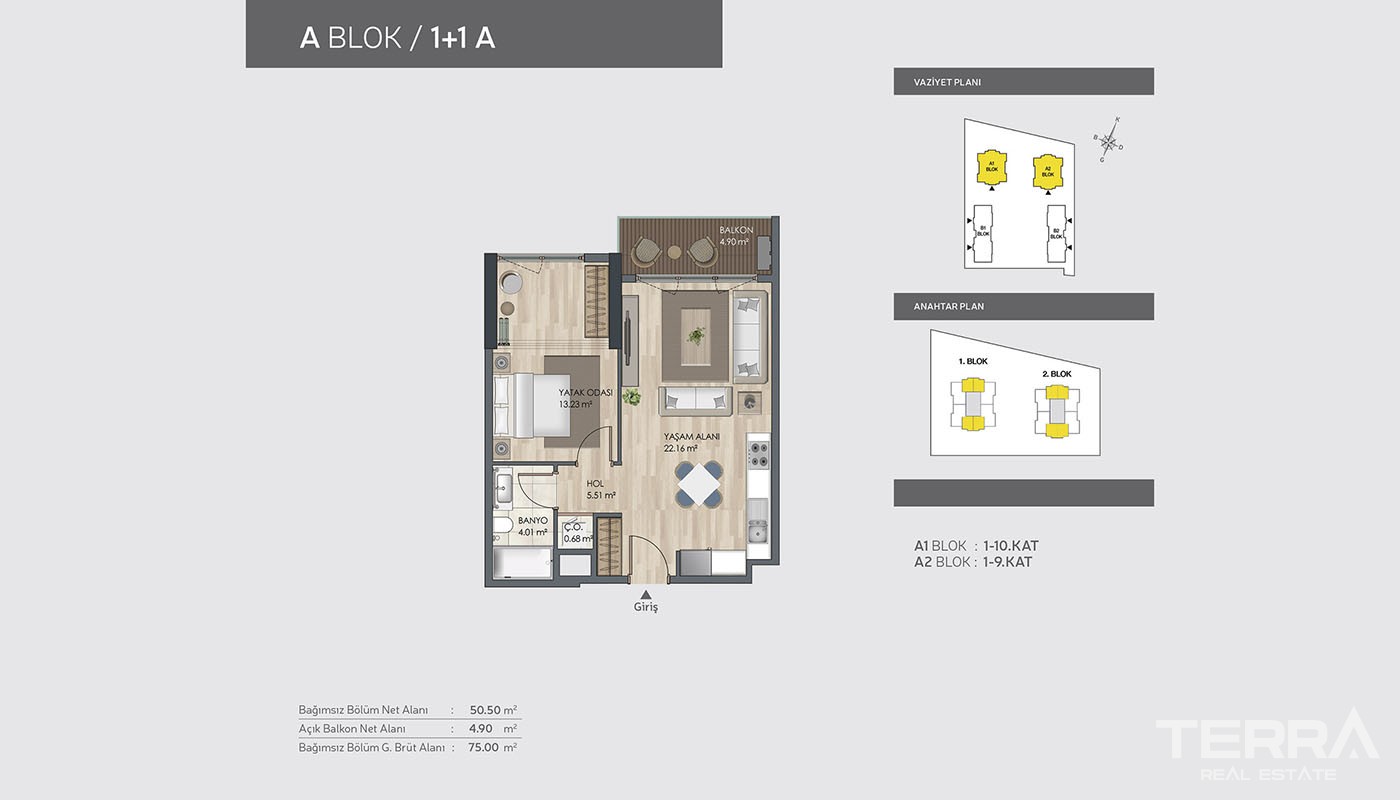Istanbul Appartements à Vendre Dans Un Emplacement Privilégié à Bağcıl - 35398