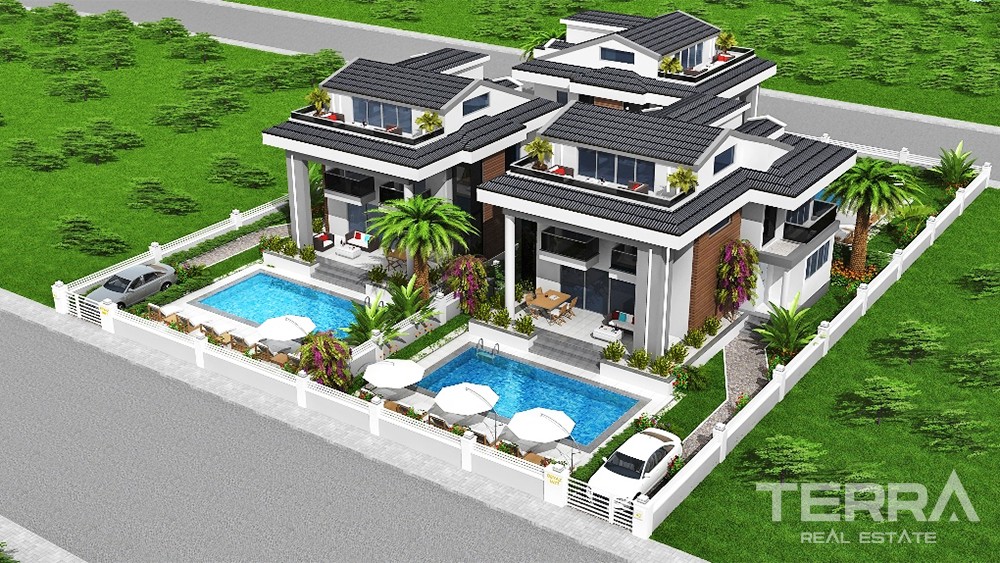 Maison Luxueuse Avec Piscine Privée à Vendre à Fethiye Çaliş - 35614