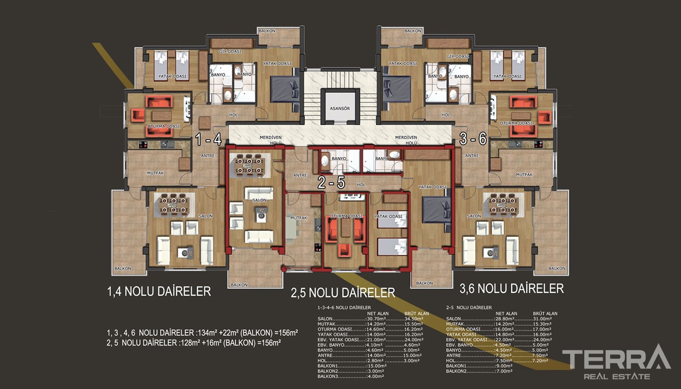New Family Apartments at Bargain Prices in Alanya Cikcilli - 36653