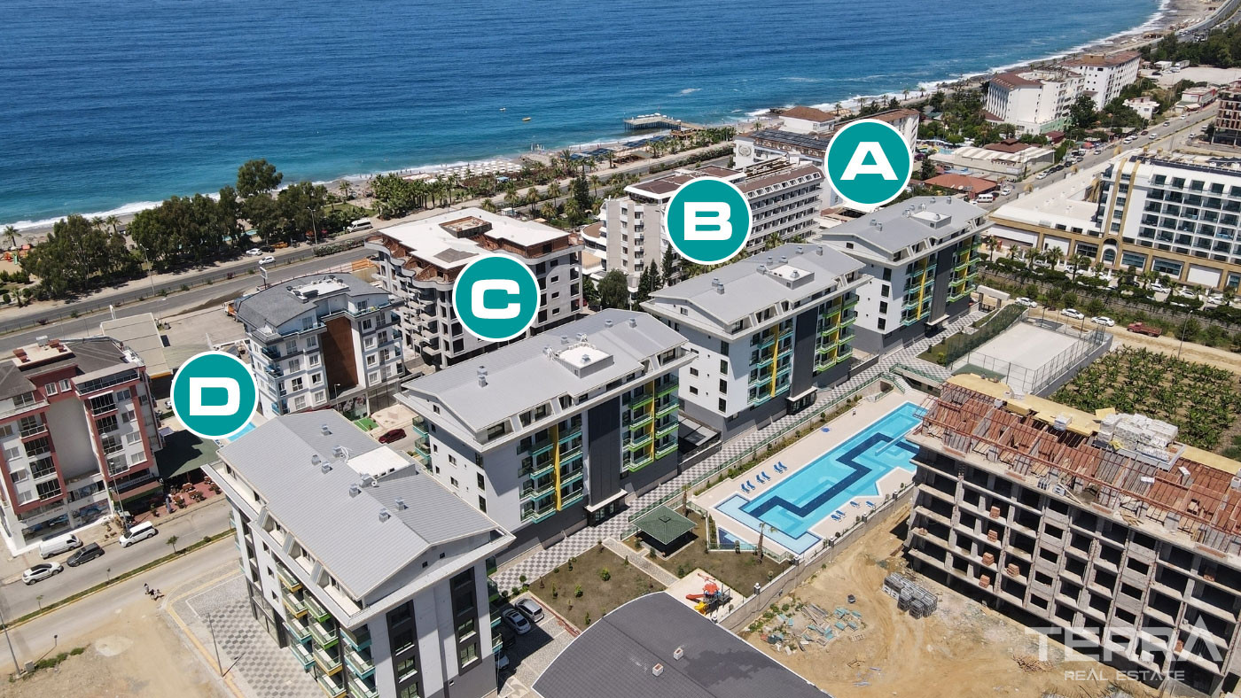 Modern Apartments in a Stunning Residence Only 100 m to Kargıcak Beach - 99986
