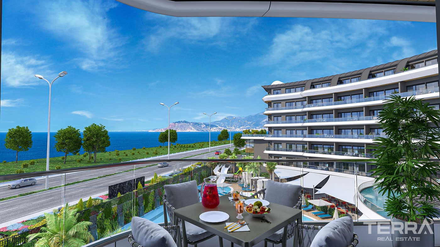 Panoramic Sea View Apartments with Private Beach in Alanya Kargıcak