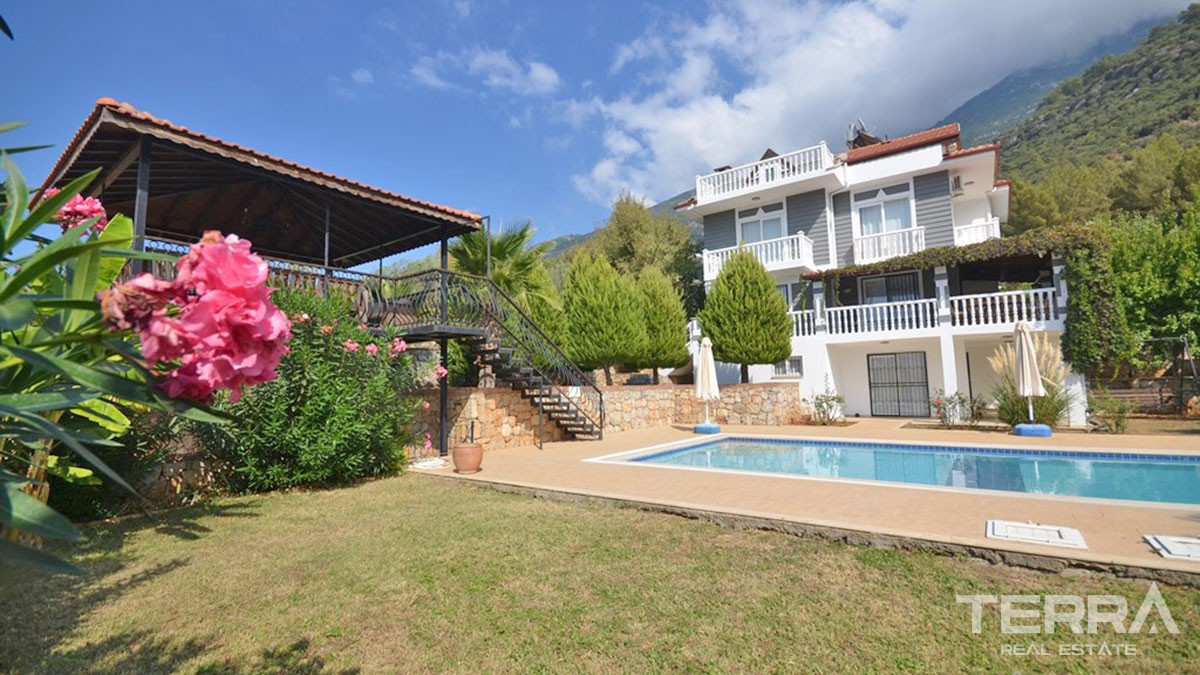 Mountain View Detached Villa With Private Pool in Fethiye Ovacık - 43240