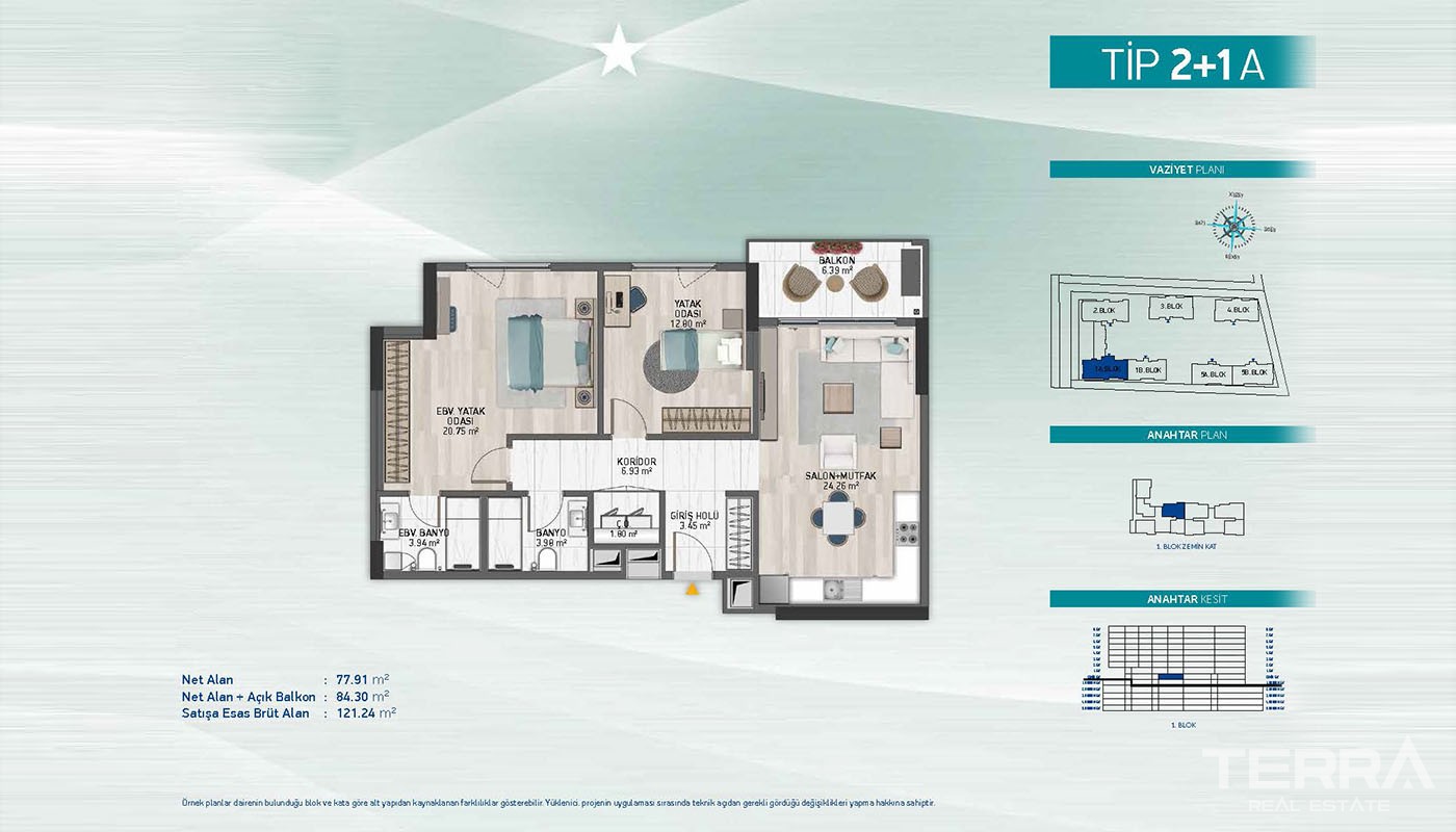 First-Class Apartments Close to Social Amenities in Küçükçekmece - 36903